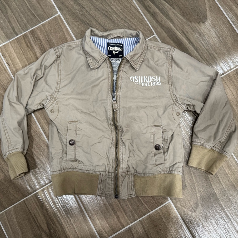 OshKosh B'gosh Kids Tan Jacket size 6 boys